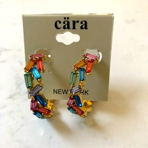 Jeweled hoop earrings